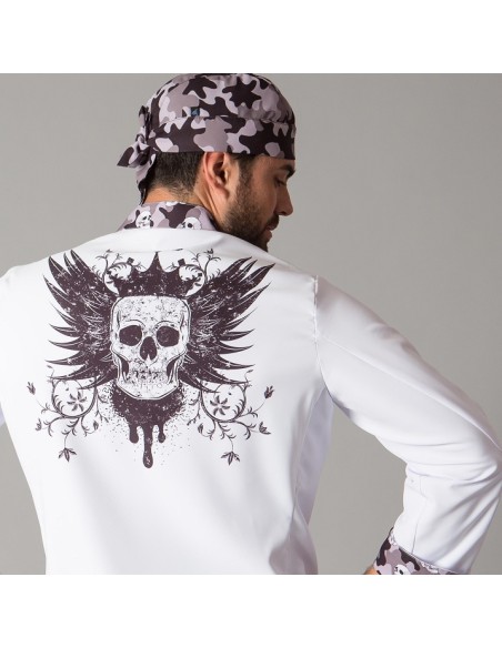 CHAQUETA COCINA UNISEX MICROFIBRA MILITA GARYS