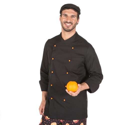 CHAQUETA COCINA NIZA CABALLERO NEGRO GARYS