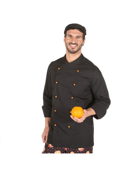 CHAQUETA COCINA NIZA CABALLERO NEGRO GARYS