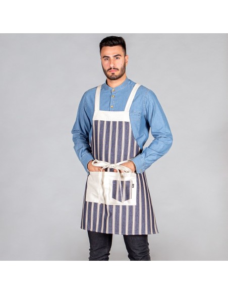 DELANTAL LONETA RAYAS 1573 GARYS