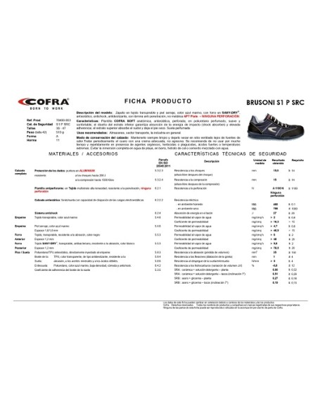 ZAPATO BRUSONI S1PS FO SR COFRA