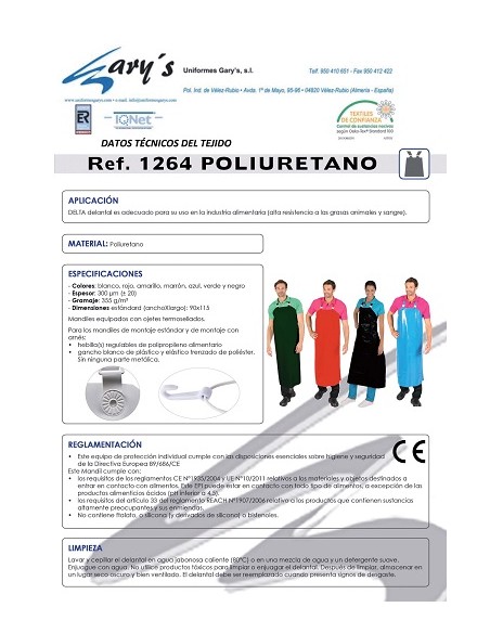 DELANTAL POLIURETANO ANDREW GARYS