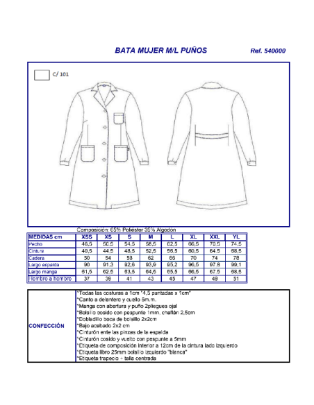 BATA SANITARIA MUJER 540000  GARYS