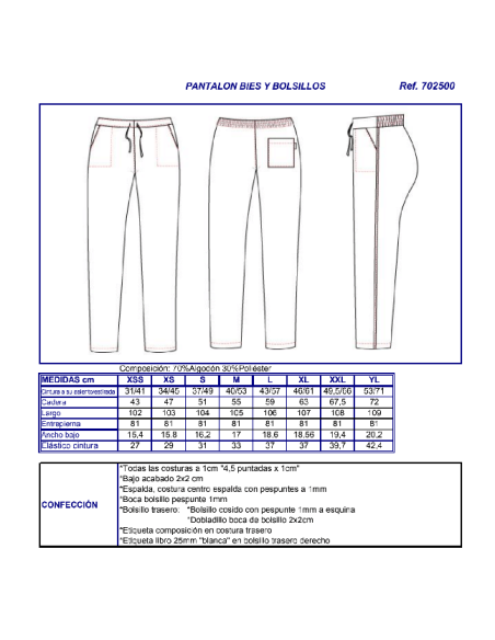 PANTALON OXFORD 7025 GARYS