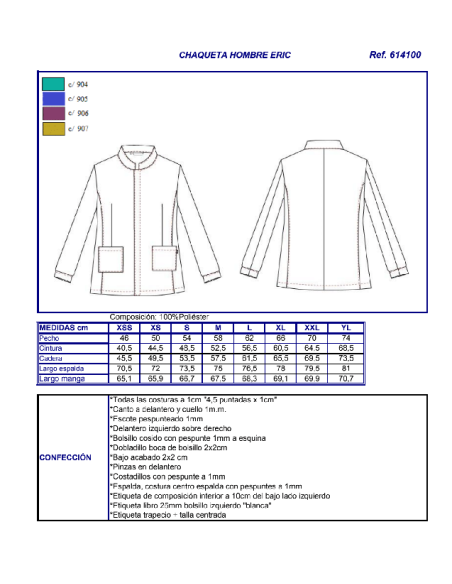 CASACA SANITARIA ERIC GARYS