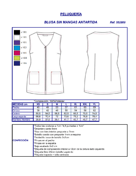 BLUSA PELUQUERIA ANTARTIDA GARYS