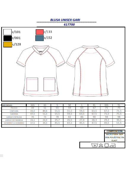 CASACA SANITARIA UNISEX GARI GARYS