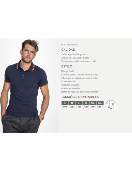 POLO PASADENA MEN BICOLOR SOLS