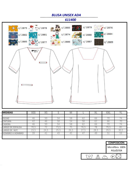 CASACA SANITARIA MICROFIBRA ADA GARYS