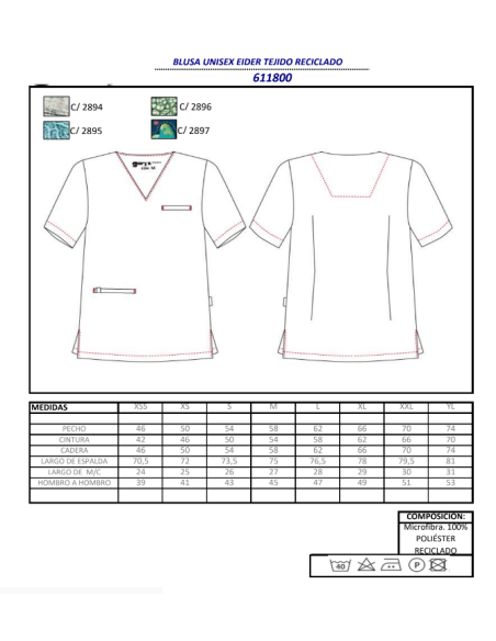 CASACA SANITARIA MICROFIFRA EIDER GARYS
