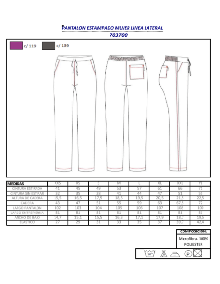 PANTALON MUJER MICROFIBRA ESTAMPADO  7037 GARYS