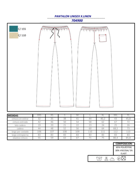 PANTALON SANITARIO 704900 GARYS