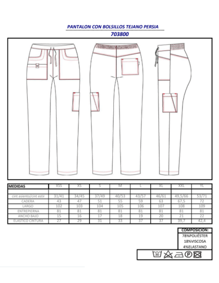 PANTALON SANITARIO TEJANO 7038 GARYS