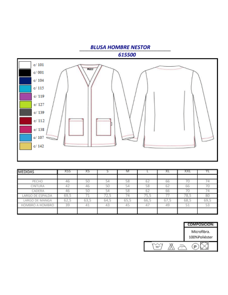 CASACA SANITARIA MICROFIBRA NESTOR GARYS