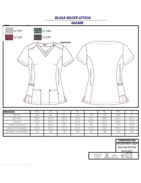 CASACA SANITARIA ELASTICA LETICIA GARYS