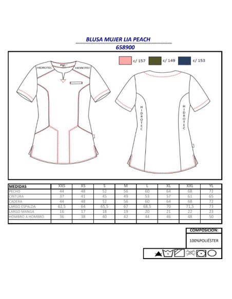 CASACA SANITARIA LIA PEACH GARYS