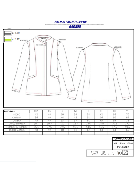 CASACA SANITARIA MICROFIBRA LEYRE GARYS