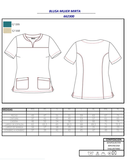 CASACA SANITARIA MIRTA GARYS