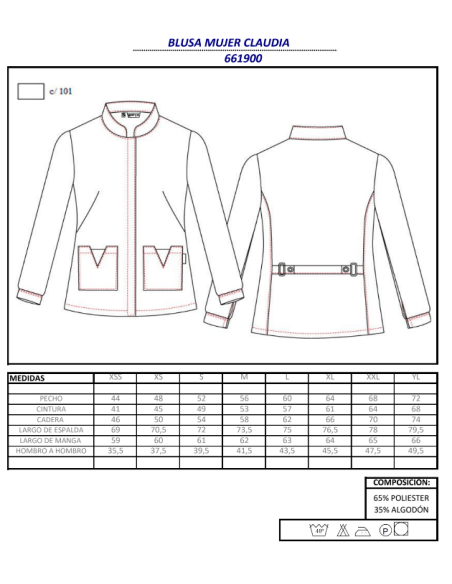 CASACA SANITARIA CLAUDIA GARYS