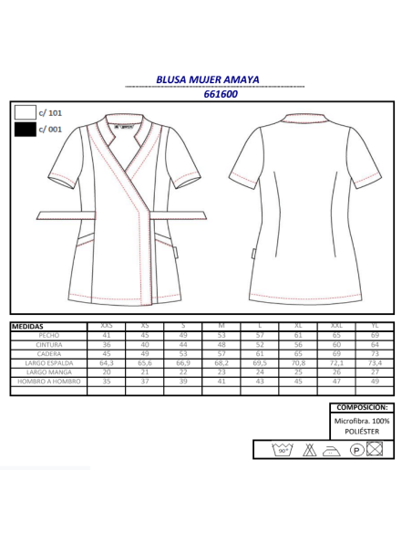 CASACA SANITARIA MICROFIBRA AMAYA GARYS