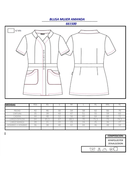 CASACA SANITARIA AMANDA GARYS