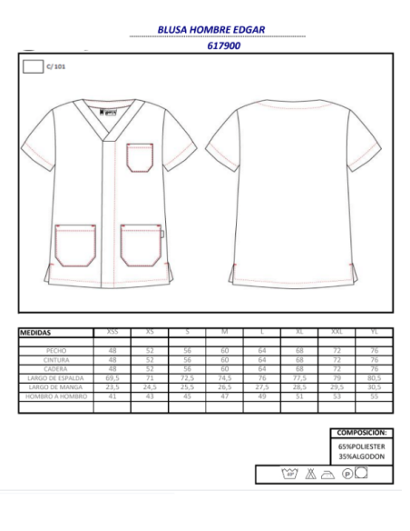 CASACA SANITARIA EDGAR GARYS