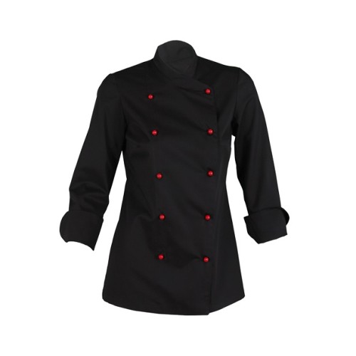 CHAQUETA COCINA MUJER NIZA NEGRA GARYS