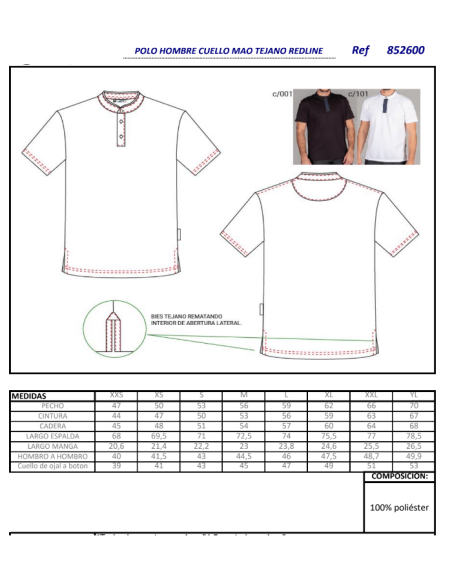 POLO COOLMAX HOMBRE CUELLO MAO 8526 GARYS