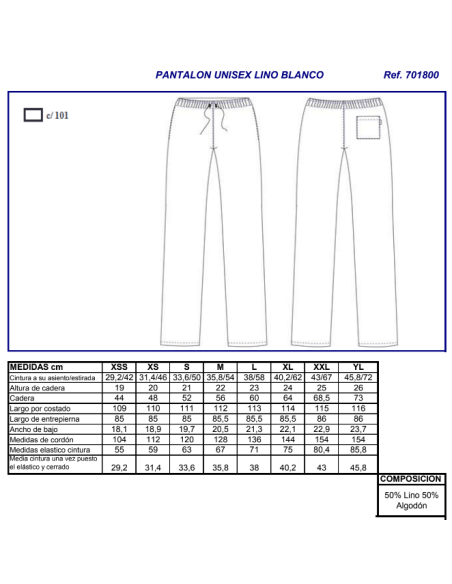 PANTALON LINO 7018 GARYS