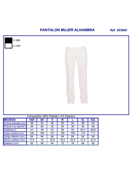 PANTALON MUJER GOMA EN CINTURA ALHAMBRA GARYS