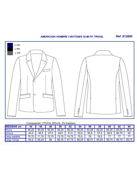 AMERICANA HOMBRE SILM FIT TRIVIAL  GARYS