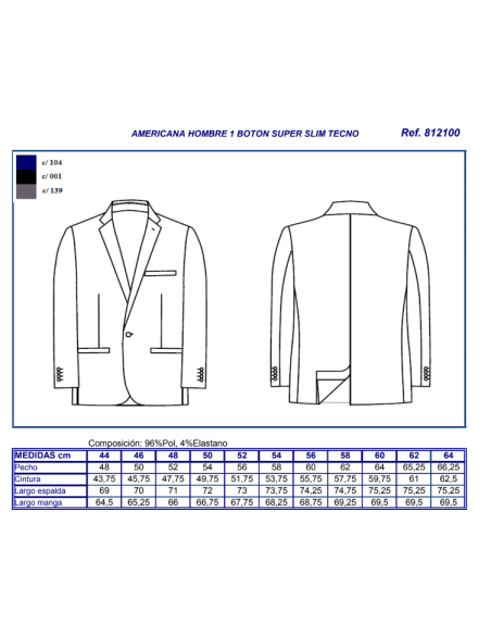 AMERICANA HOMBRE SUPER SLIM TECNO  GARYS