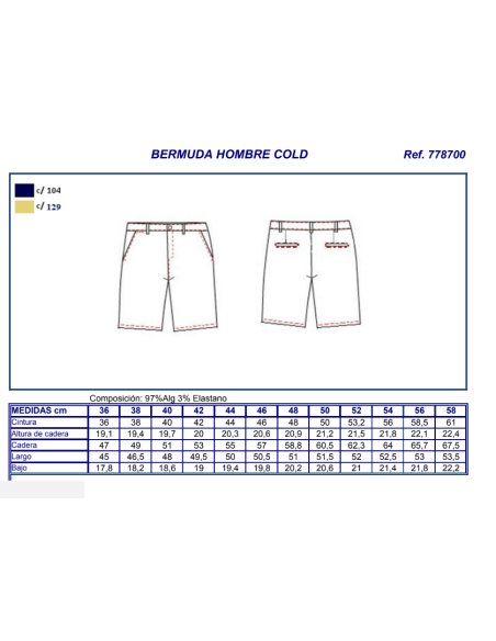 BERMUDA HOMBRE COLD GARYS