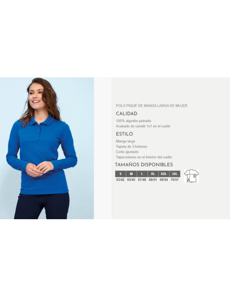 POLO PERFECT WOMEN MANGA LARGA SOLS