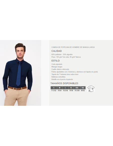 CAMISA BALTIMORE FIT SOLS