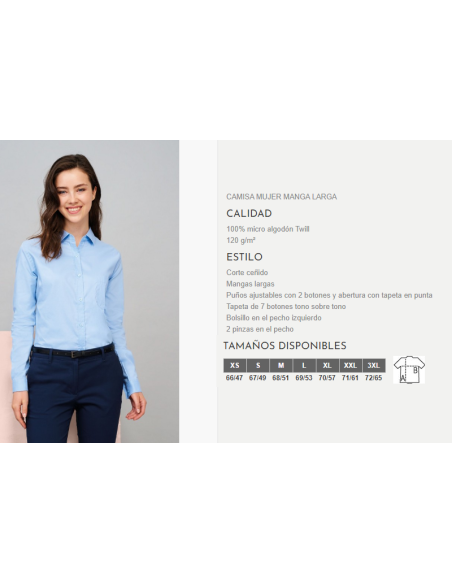CAMISA BUSINESS WOMEN SOLS