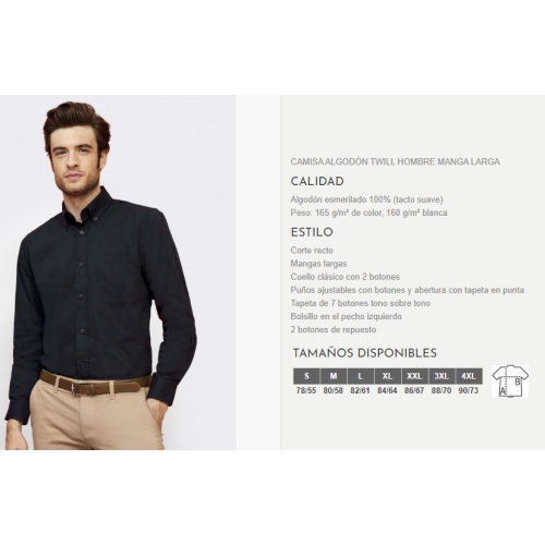 CAMISA BEL-AIR 100% ALGODÓN SOLS 2