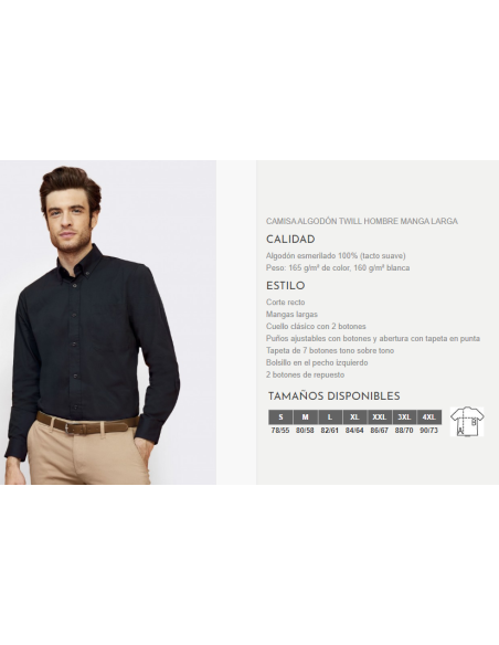 CAMISA BEL-AIR 100% ALGODÓN SOLS