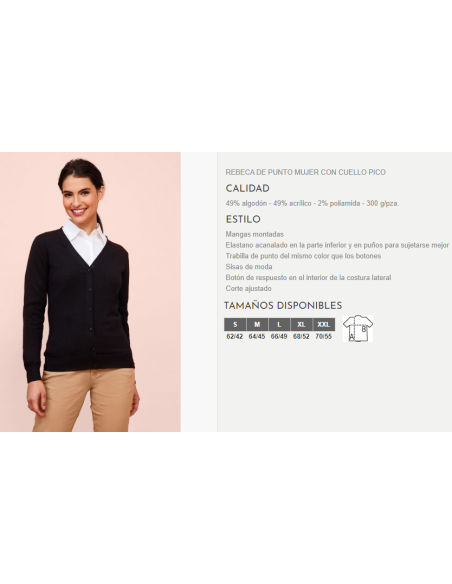 CHAQUETA PUNTO GOLDEN WOMEN SOLS
