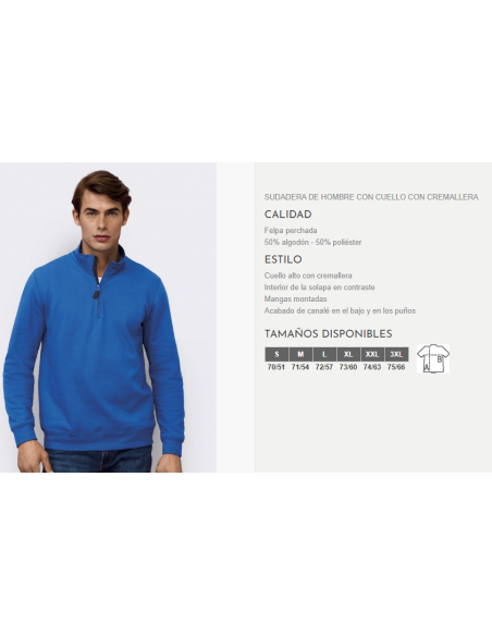 SUDADERA STAN CREMALLERA SOLS