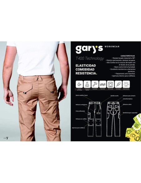 PANTALON TRABAJO ELASTICO ARCE GARYS
