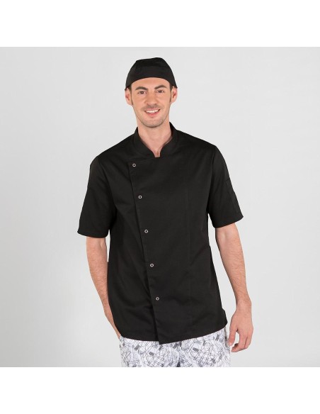 CHAQUETA COCINA UNISEX NEGRA LUQUE GARYS