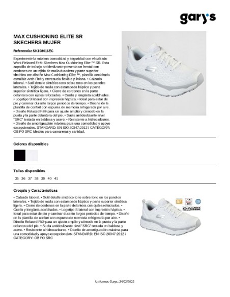 ZAPATILLA SKECHERS  MAX CUSHIONING MUJER