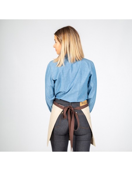 DELANTAL CORTO BEIGE 100023 GARYS