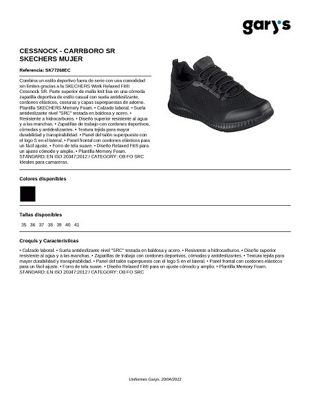 ZAPATILLA SKECHERS CESSNOCK MUJER