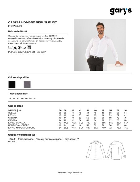 CAMISA HOMBRE NERI GARYS