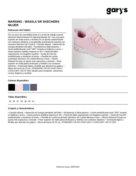 ZAPATILLA SKECHERS MARSING MUJER