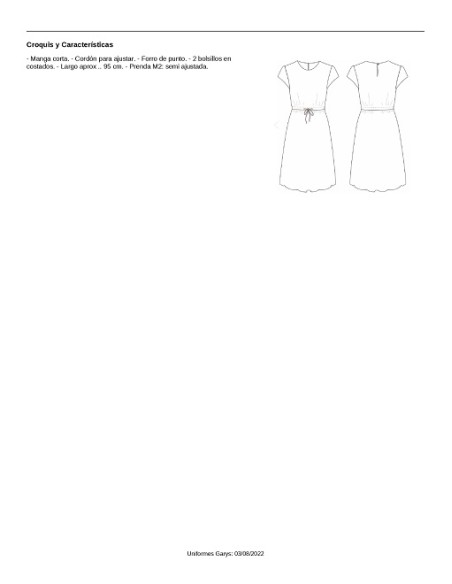 VESTIDO CON CORDON 550001 GARYS