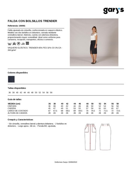 FALDA VAQUERA 150001 GARYS