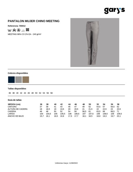 PANTALON MUJER MEETING 700012 GARYS